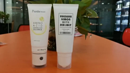 Tubo macio plástico cosmético do creme da massagem da bola do rolo 200ml